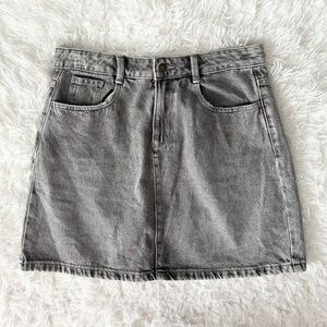 Gray Denim Skirt